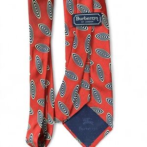 Burberry Red and Blue Geometric Men's Tie